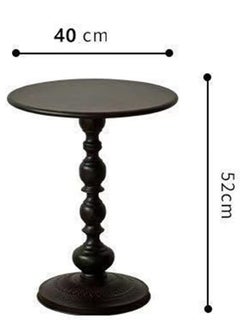 Generic Side Table, Round Living Room Sofa End Table, Metal Bedside Small Desk Stand, Movable Nightstand, Modern Corner Tea Table, Rustic Style Acdent Tables, Bedroom, Office & Balcony, Easy to Assemble  - Image 3