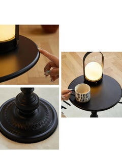 Generic Side Table, Round Living Room Sofa End Table, Metal Bedside Small Desk Stand, Movable Nightstand, Modern Corner Tea Table, Rustic Style Acdent Tables, Bedroom, Office & Balcony, Easy to Assemble  - Image 4