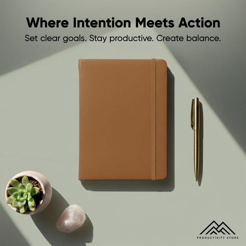 PRODUCTIVITY STORE Pro - Undated, 2026 Planner, 5.8â€ x 8.3â€ - The #1 Productivity Planner to Achieve Your 2026 Goals - Planner 2026-2027 - Brown - A5 - Image 2