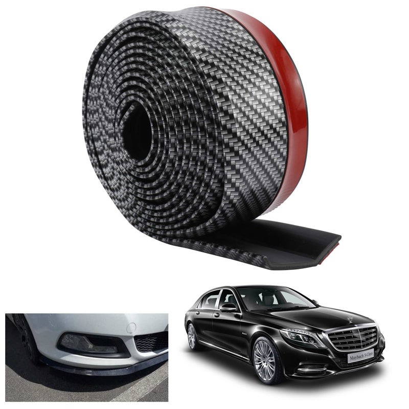 Asryd Carbon Fiber Car Front Bumper Lip Side Skirt Spoiler (2.5M / 8.2ft.) Anti Scratch Protector Easy Trim Waterproof Car Accessories For Mercedes-Benz S-Class - Image 4