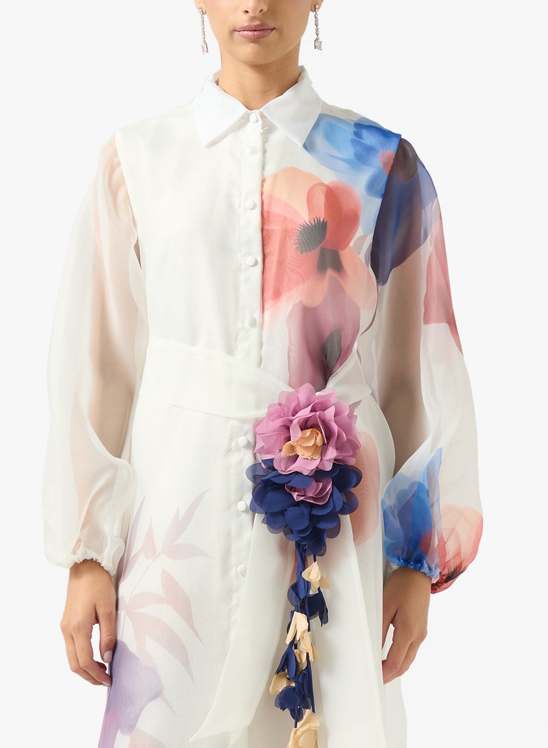 خزانة فستان بطبعة زهور - Image 3