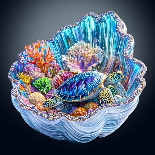 Jigfoxy Wooden Puzzle for Adults Underwater World Jigsaw Puzzles for Adult Unique Animal Shape Wood Cut Puzzles Christmas Thanksgiving Gifts for Friends Family M114 109in165pcs - Image 1