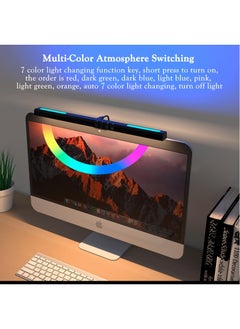 Alruht Computer Monitor Lamp, 7 RGB Light Modes, Eye Caring, No Screen Glare Monitor Light, Dimmable, 3 Color Temperature, Atmosphere Desk Lamp for Office, Study, E-Sports  - Image 2
