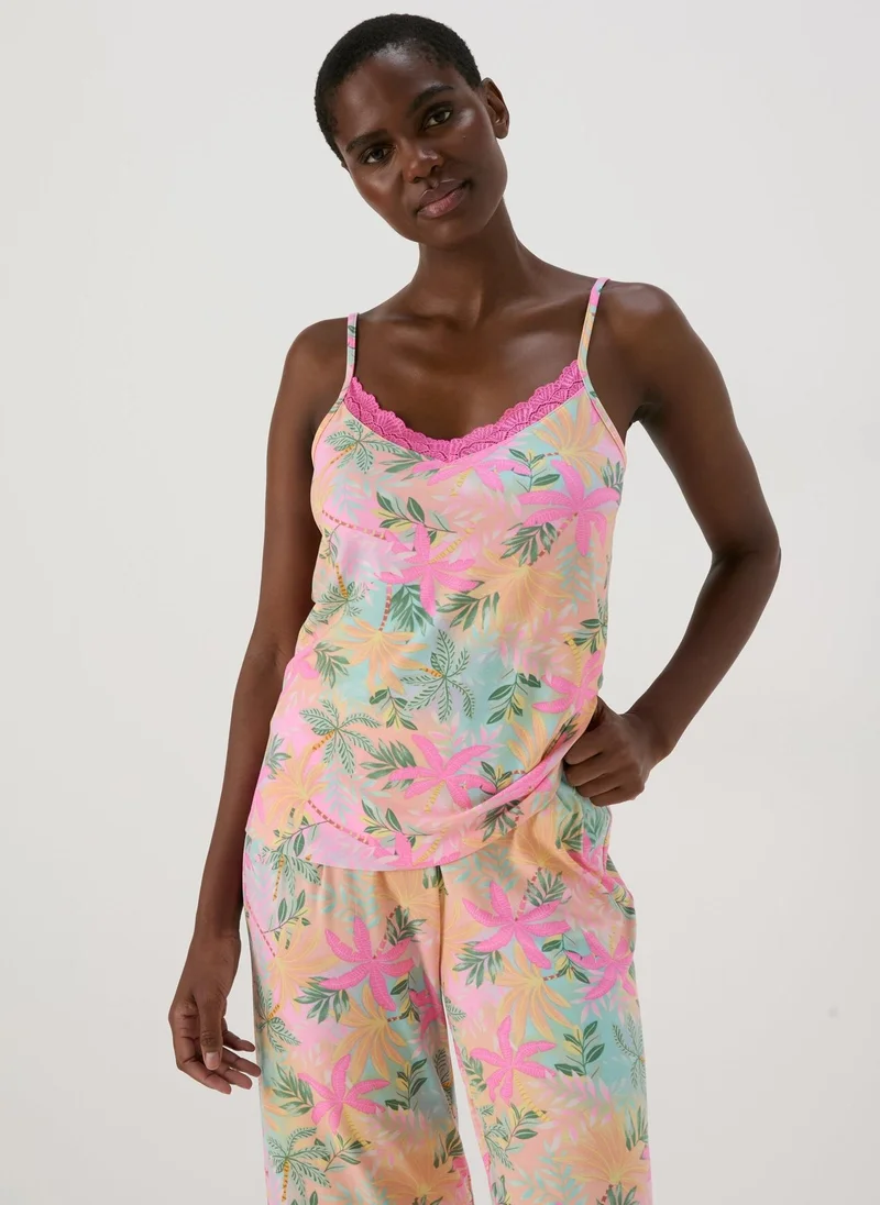 Matalan Multicolour Soft Touch Cami Pyjama Top