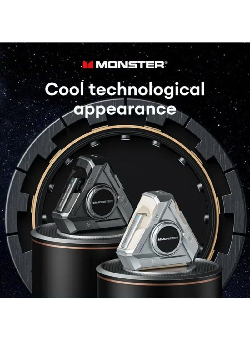 Monster XKT22 Wireless Bluetooth Earbuds Gaming Headphones Deep Bass Low Latency Game Headset with Built-in Microphone Noise Canceling Black - Image 4