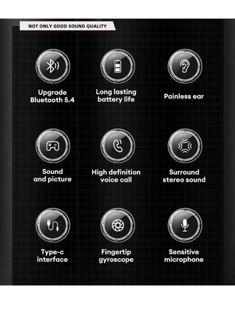 Monster XKT22 Wireless Bluetooth Earbuds Gaming Headphones Deep Bass Low Latency Game Headset with Built-in Microphone Noise Canceling Black - Image 5