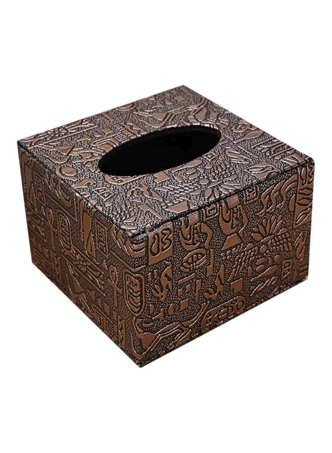 NIBEMINENT Tissue Paper Holder Brown - Image 1