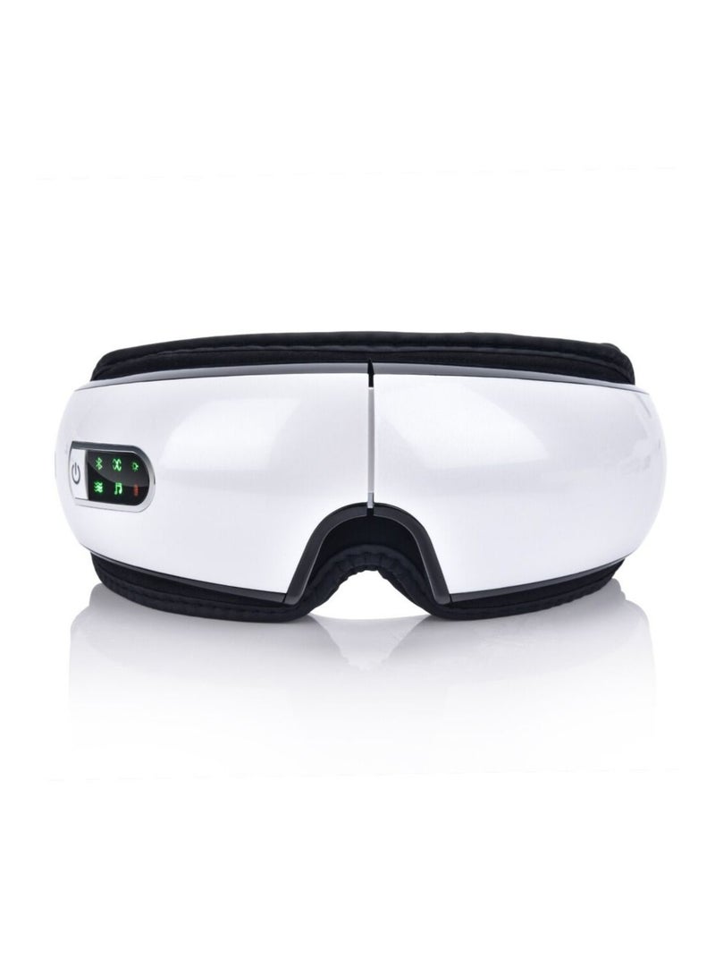 جهاز تدليك العين الكهربائي الذكي USB القابل لإعادة الشحن بضغط الهواء والنظارات ذات الضغط الساخن مدلك للعيون والموسيقى يعمل بالبلوتوث - Image 1