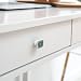 LORVIES 4 Pack 12 Bohemia Decorative Cabinet Knobs Drawer Handles for Home Kitchen Bedroom Stylish ABS Glass Square White Design Turquoise Flower Texture - Image 2