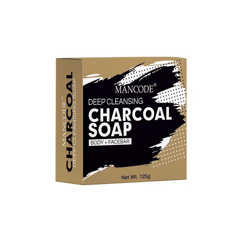 MAN CODE Mancode Activated Charcoal Soap  125gram  Treats Oily Skin  Refreshing  Black Color Bar Soap  Natural Essential Oil Extract  100 Vegetable Soap  Suitable for All Skin Types Pack of 1  - Image 4