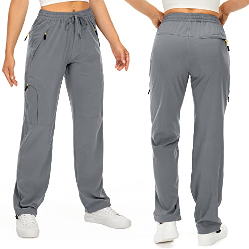 Toomett Womens Hiking Cargo Pants Quick Dry UPF50 Outdoor Pants for Women Fishing Safari Travel Stretchy Pants with Pockets6608GreyXS - Image 3