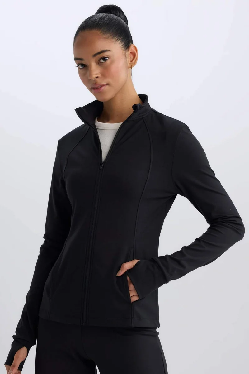 ديفاكتو DeFactoFit Slim Fit Zippered Cardigan