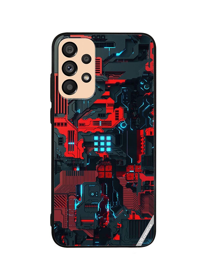 VR CREATIVE غطاء حماية لهاتف سامسونج جالاكسي A72 بتصميم دائري متعدد الألوان - Image 1