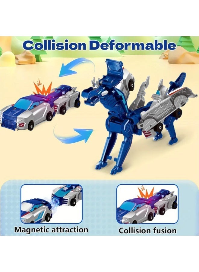 Magnetic Flying Dragon Transforming Car Toy: Transforms Between Flying Dragon and Car Modes via Manual Collision Activation. An Ideal Birthday, Holiday Gift and Party Favor for Both Boys and Girls - Image 2