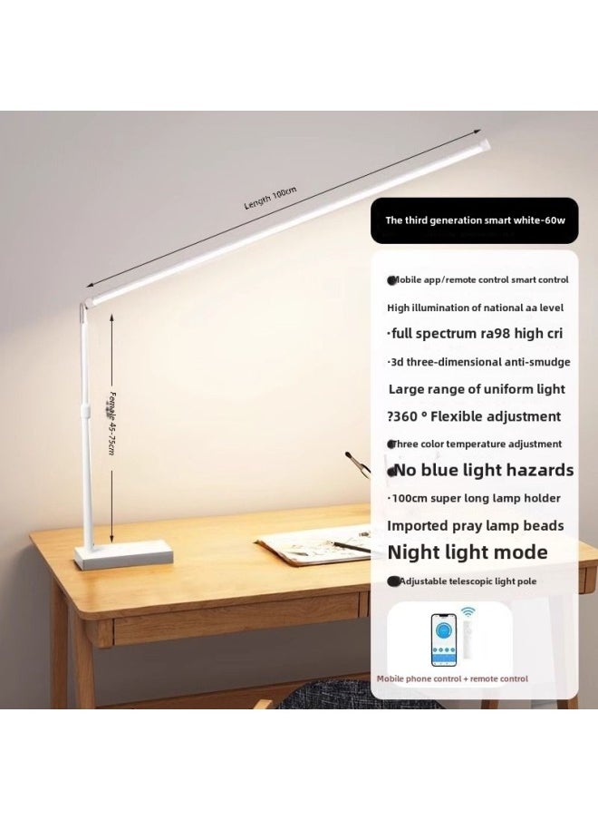 Generic - German Full Spectrum Intelligent Children's Eye Protection Desk Lamp Special For Learning Long Arm Reading Bookcase Students Write Homework-Color:Three Colors/high Color Rendering/obsidian Black-Size:Standard - Image 1