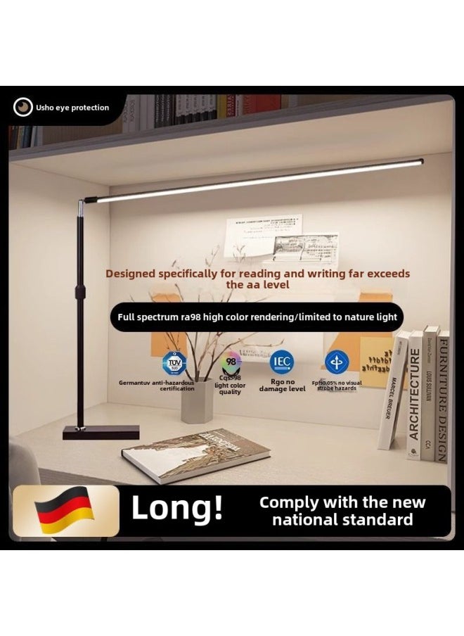 Generic - German Full Spectrum Intelligent Children's Eye Protection Desk Lamp Special For Learning Long Arm Reading Bookcase Students Write Homework-Color:Three Colors/high Color Rendering/obsidian Black-Size:Standard - Image 1