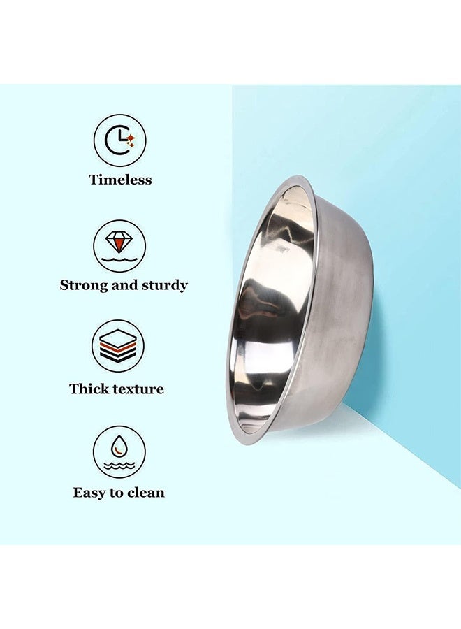 وعاء الحيوانات الأليفة المزدوج، وعاء التغذية المزدوج للطعام والماء، وعاء الطعام الفولاذي المقاوم للصدأ للقطط والكلاب وحامل الخيزران - Image 5
