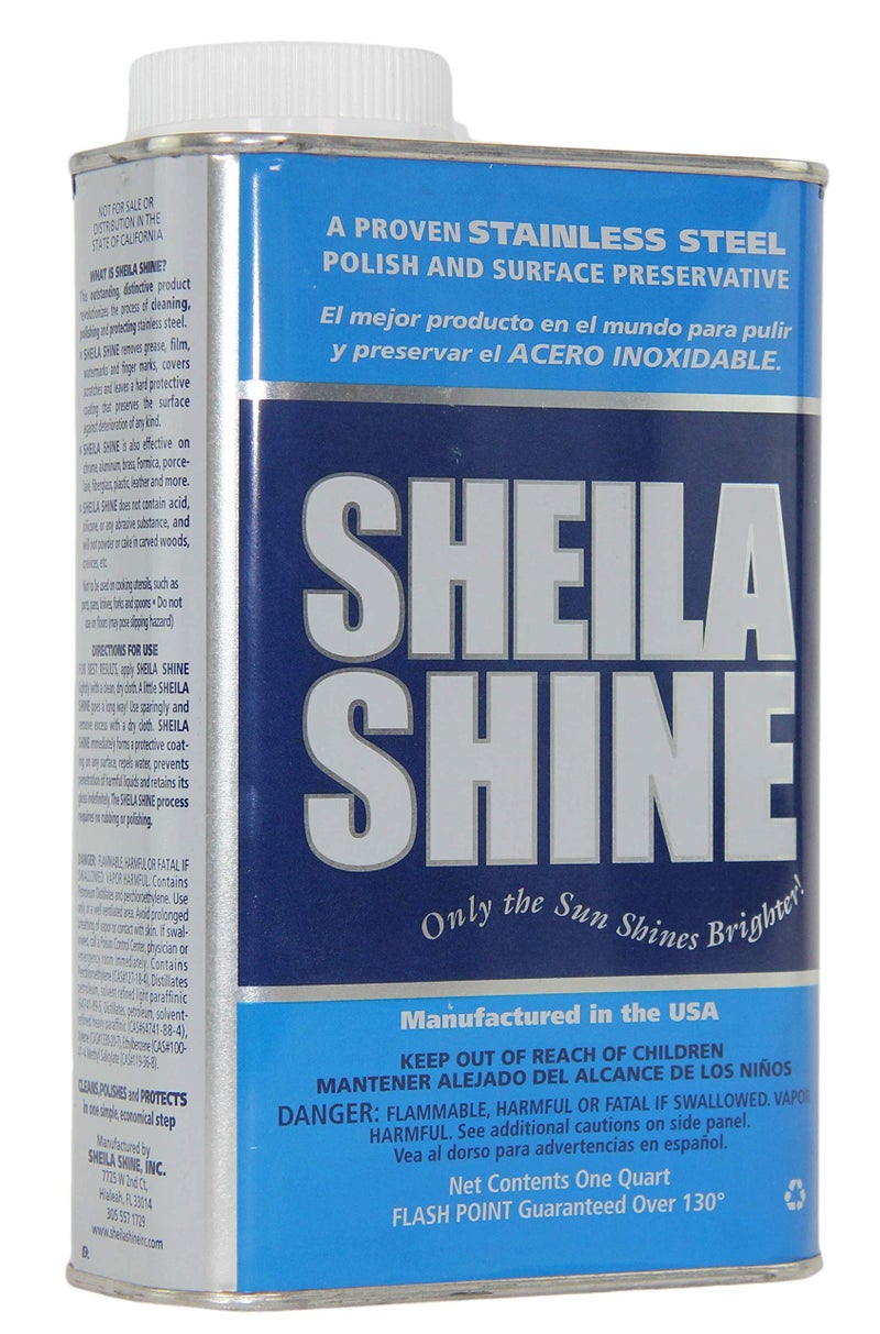 Sheila Shine 1 Qt Stainless Steel Polish & Cleaner | 1 Quart Can | Protects Appliances from Fingerprints and Grease Marks | Residue & Streak Free - Image 1
