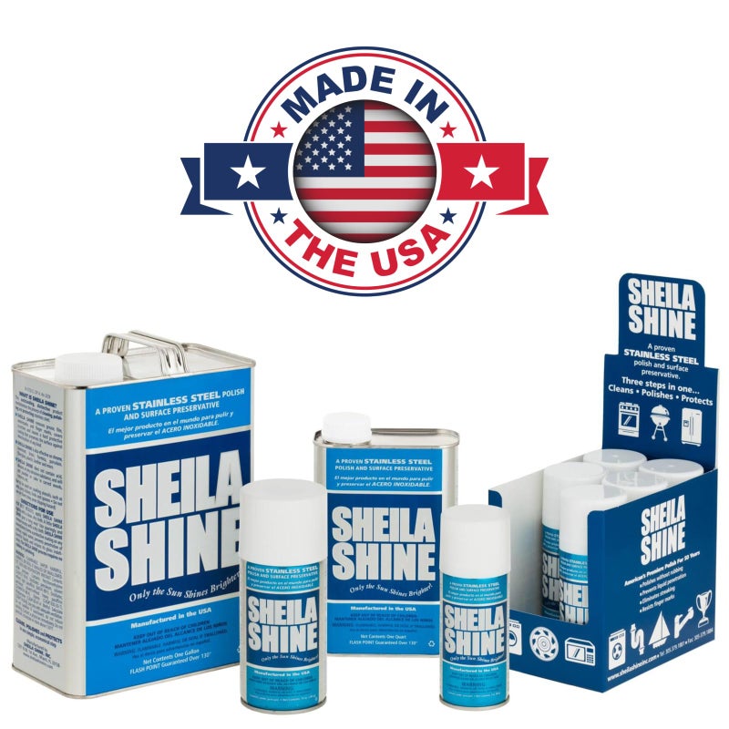 Sheila Shine 1 Qt Stainless Steel Polish & Cleaner | 1 Quart Can | Protects Appliances from Fingerprints and Grease Marks | Residue & Streak Free - Image 5