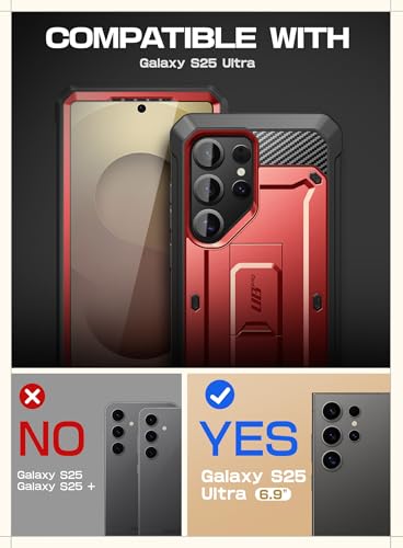 SUPCASE for Samsung Galaxy S25 Ultra Case with Stand Unicorn Beetle Pro 2 Front Frames Builtin Screen Protector BeltClip MilitaryGrade Protection Phone Case for S25 Ultra 69 Inch Ruddy - Image 3