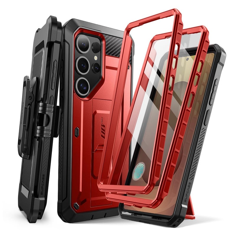 SUPCASE for Samsung Galaxy S25 Ultra Case with Stand Unicorn Beetle Pro 2 Front Frames Builtin Screen Protector BeltClip MilitaryGrade Protection Phone Case for S25 Ultra 69 Inch Ruddy - Image 2