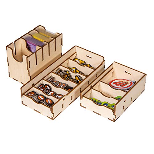 The Broken Token Marvel Champions Compatible Game Organizer - Wood Storage Box with Multiple Trays - Image 4