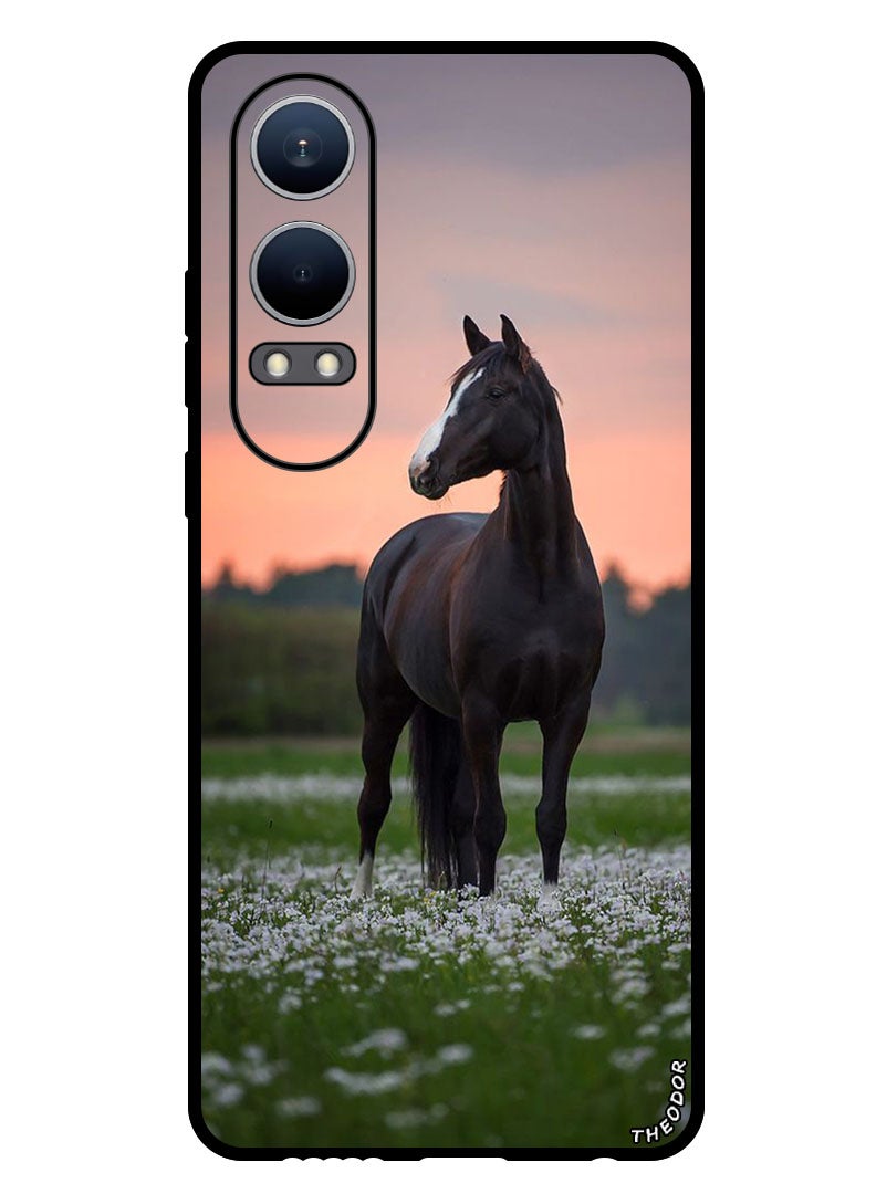 Theodor Protective Case Anti Scratch Shock Proof Bumper Cover For OnePlus Nord CE4 Lite Black Horse  - Image 1