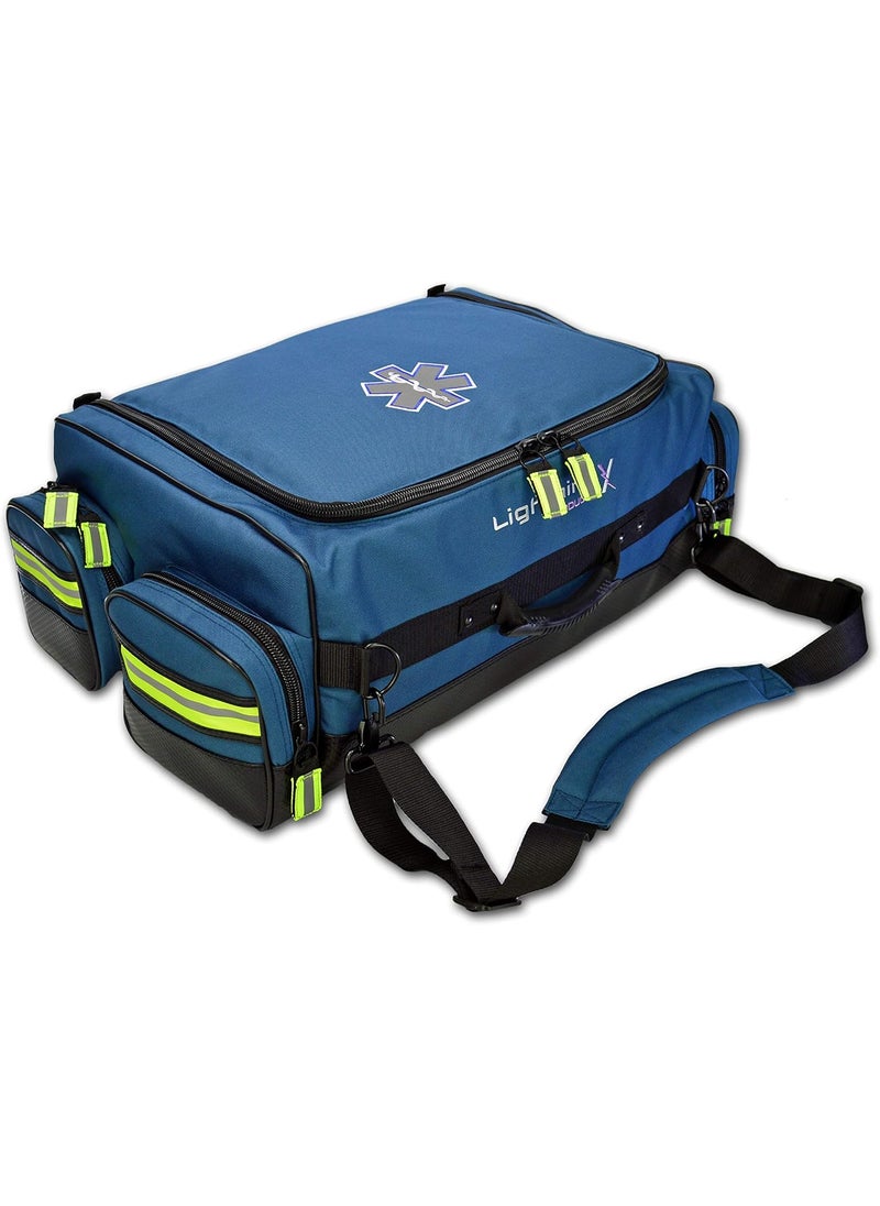 Lightning X Products Lightning X Products Modular X-Tuff Oxygen Trauma Bag with Zip-Out Cylinder Pocket & Removable Pouches - Navy Blue 