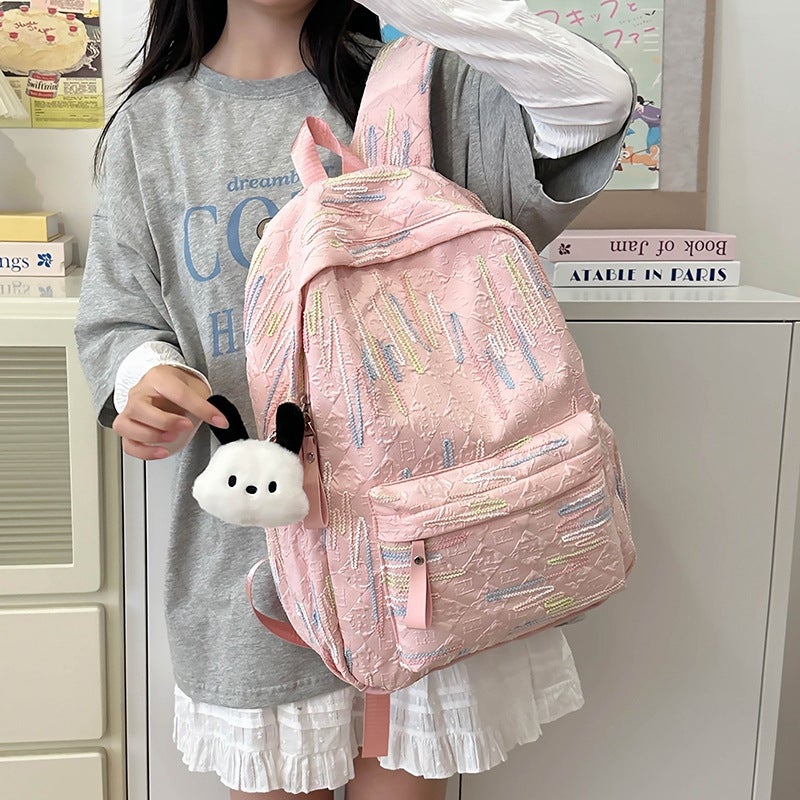 Stylish Soft Girl Backpack - Cute Ins Mini School Bag for Spring Outings - Image 4