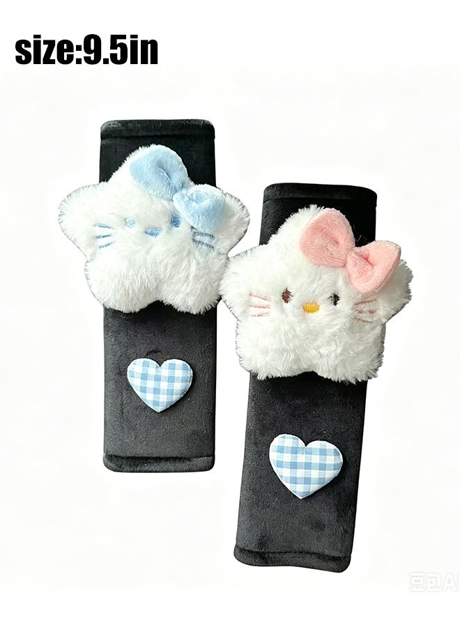 KANGLI 2 PCS Seat Belt Cover Pad, Cute Kawaii Star Seatbelt Covers for Kids, Soft Seatbelt Cushion, Car Seat Strap Pads - Image 4
