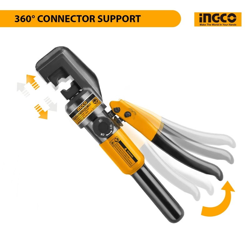 INGCO INGCO HHCT0170 Hydraulic Crimping Tool Cable Cutter Hydraulic Cable Lug Crimper Electrical Power Wires Suitable for Professional Work Tool Kit Heavy Duty Box with Die - Image 5