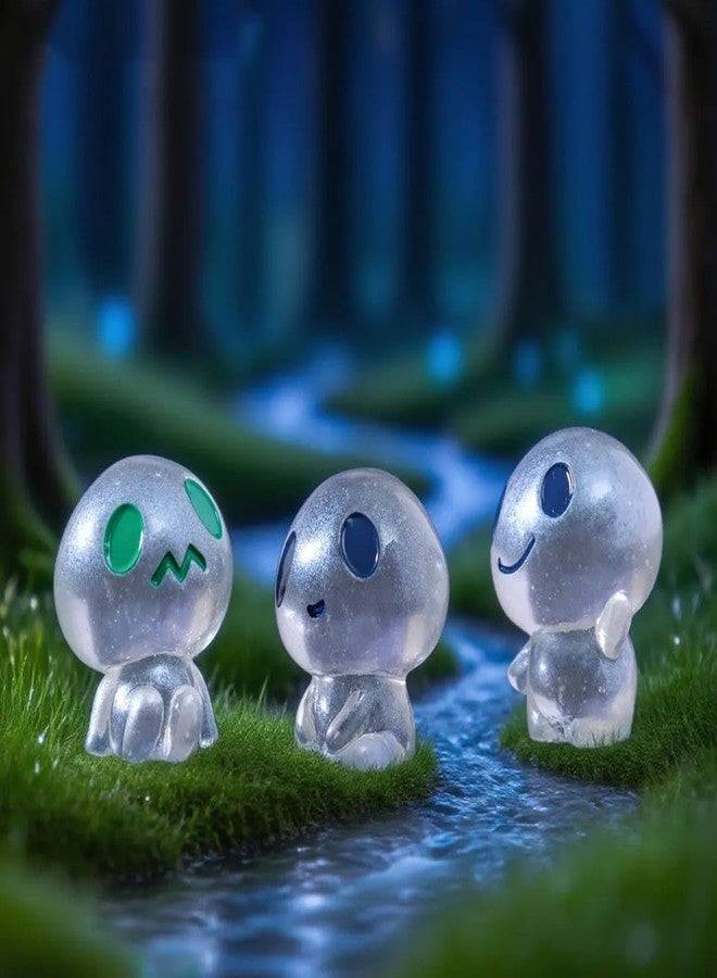 VRB Dec 7 Pcs Miniature Showpiece Set for Home Decor,Car Dashboard,Valentine,Living Room,Gifts Figurines,Cake Decoration Items,Figurines for Home Decor. (7 pcs Glowing Alien Miniature) - Image 4