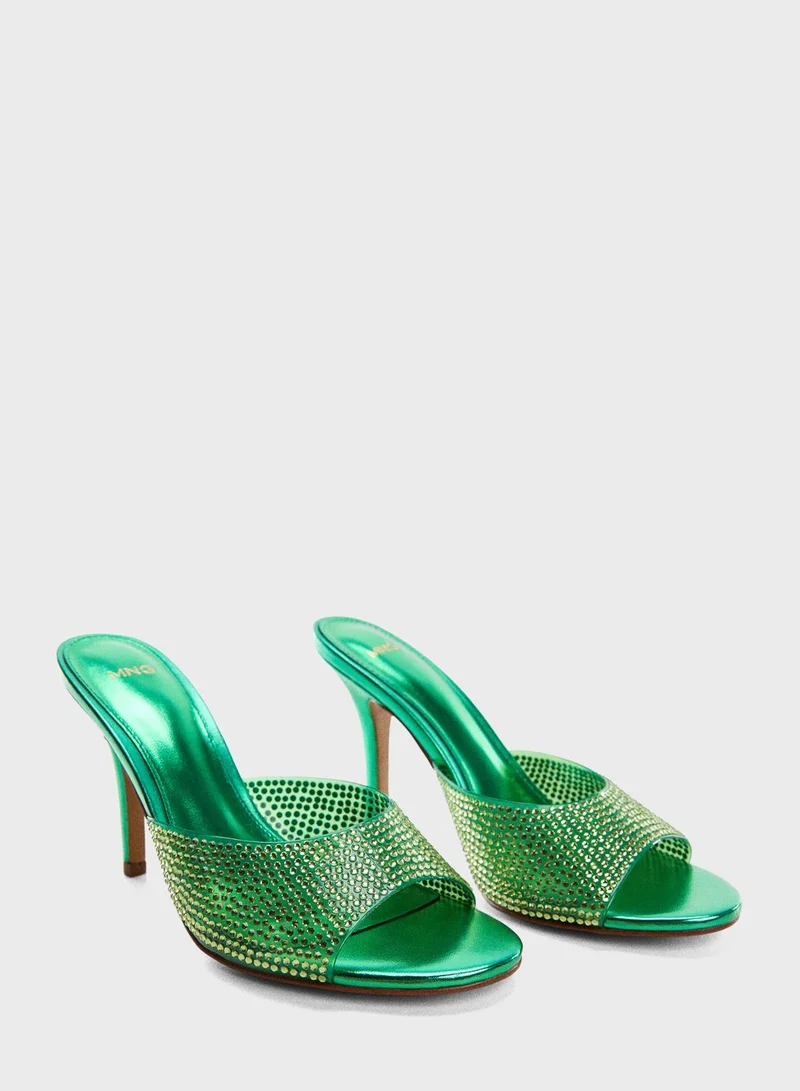 MANGO Ohio Glitter Sandals