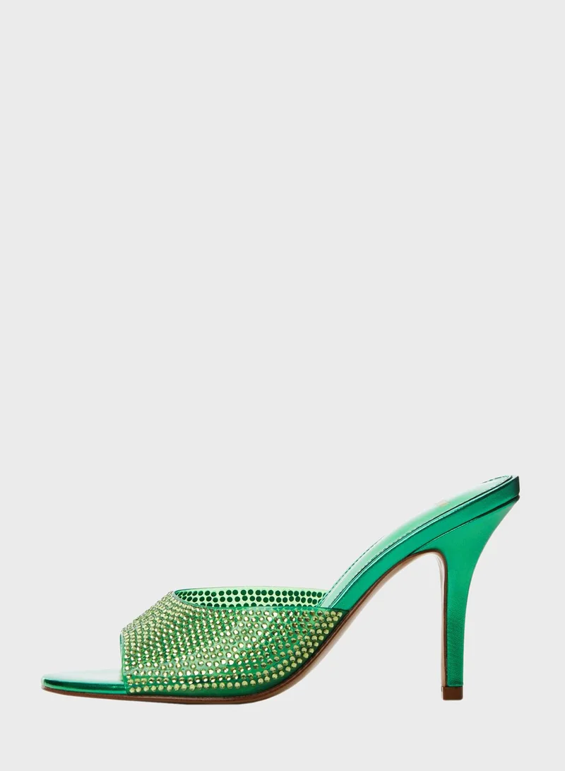 MANGO Ohio Glitter Sandals