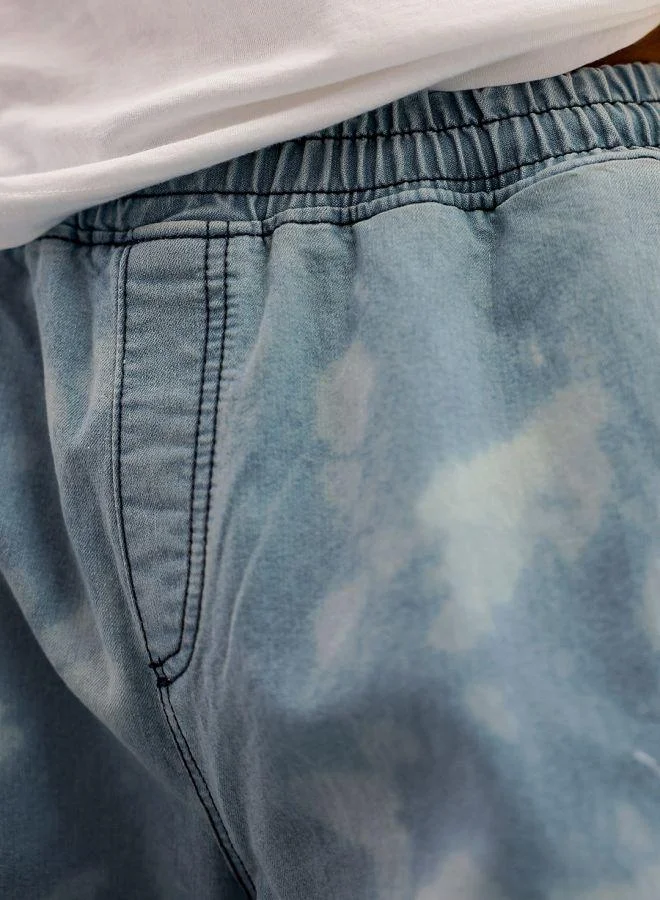 The Indian Garage Co  Men Loose Fit Solid Mid-Rise Stretchable Denim Joggers for Men | Best Price UAE