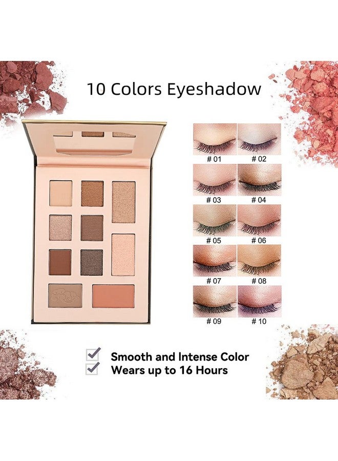 Moobirlet All In One Makeup Kit For Girls Gift Makeup Kit For Women Full Kit Includes Sponge Eyeshadow Liquid Lipstick Concealer Eyeliner Eyebrow Makeup Bag - Image 4
