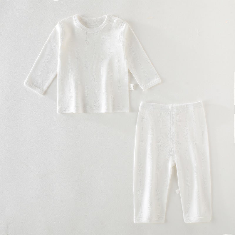 Autumn Clothes and Pants Pure Cotton Category A Baby Underwear for Boys and Girls and Children suit Baby Spring and Autumn Split Clothes Anyang Childrens Clothing 5631 small white tree (boneless cotton, Class A)
