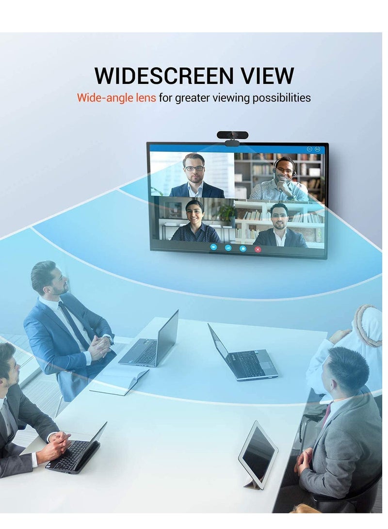 USB Computer Webcam Built-in Microphone Web HD Digital Live Desktop Laptop Online Class Video Conferencing（1080P) - Image 5