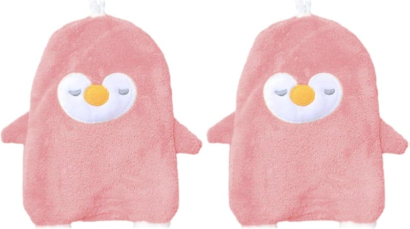 Cute Chick Microfiber Towel for Hands & Dishes â€“ Fast Drying Hanging Cloth for Kitchen & Bathroom â€“ Ultra Soft, Absorbent & Easy to Wash â€“ Perfect Home Gift (Pink (two pieces))