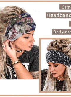 Cagora Boho Bandeau Headbands Wide Knot Hair Scarf Floral Printed Hair Band Elastic Turban Thick Head Wrap Stretch Fabric Cotton Head Bands Thick Fashion Hair Accessories for Women Pack of 3 (Simple) - pzsku/Z42A9F6008F9C6C094827Z/45/_/1708781552/7c272c4b-8c67-4644-b358-e37b29bbbad1