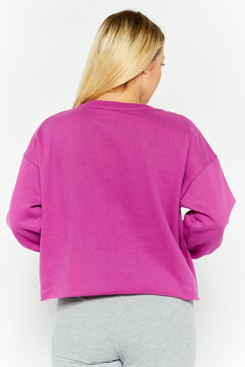 DKNY Sport Women Sportswear Fit Long Sleeves Outdoor Top, Purple - Image 4