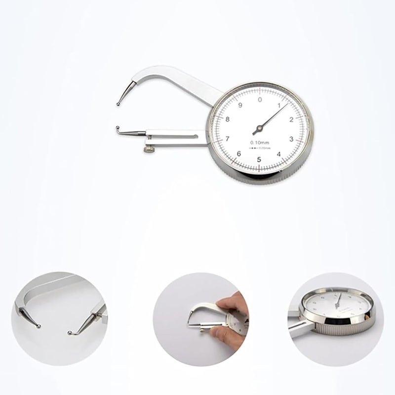 Lens Thickness Gauge Meter for Eyeglasses, Scratch Resistant Probe Tip, Anti-Shake Pointer, Stainless Steel Threads, Ideal for Optical Testing - Image 4