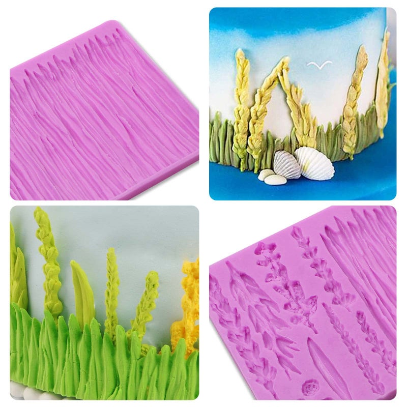 acvcatto Wheat Grass Silicone Chocolate Molds  Leaf Wid Plant Fondant Mold for Cake Leaves Decoration  Lace Clay Gumpaste - Image 5