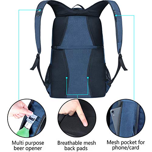 FORICH Backpack Cooler Leakproof Insulated Waterproof Backpack Cooler Bag, Lightweight Soft Beach Cooler Backpack for Men Women to Work Lunch Picnics Camping Hiking, 30 Cans - Image 5