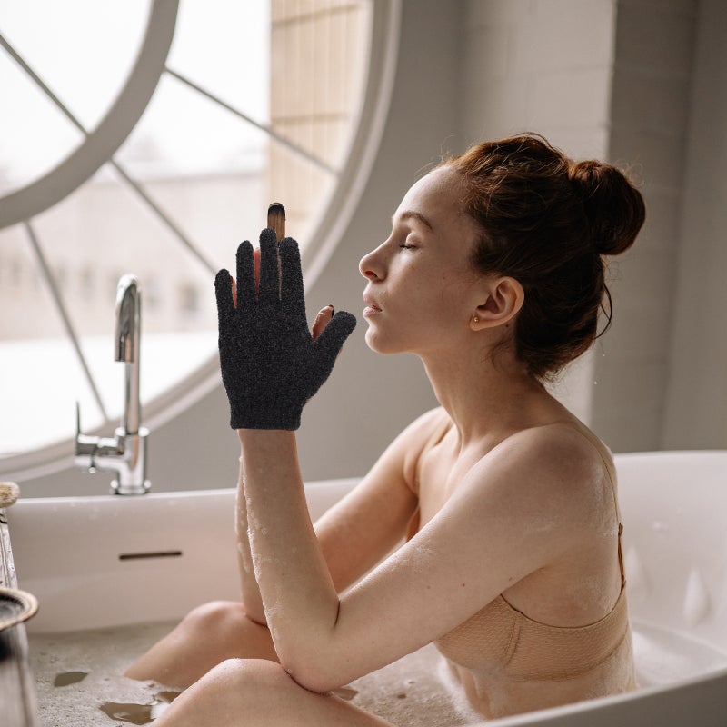 10Pcs Exfoliating Shower Gloves Body Washing Gloves Five-fingers Shower Gloves - Image 4