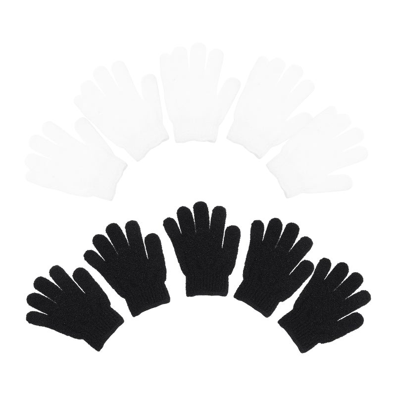 10Pcs Exfoliating Shower Gloves Body Washing Gloves Five-fingers Shower Gloves - Image 1