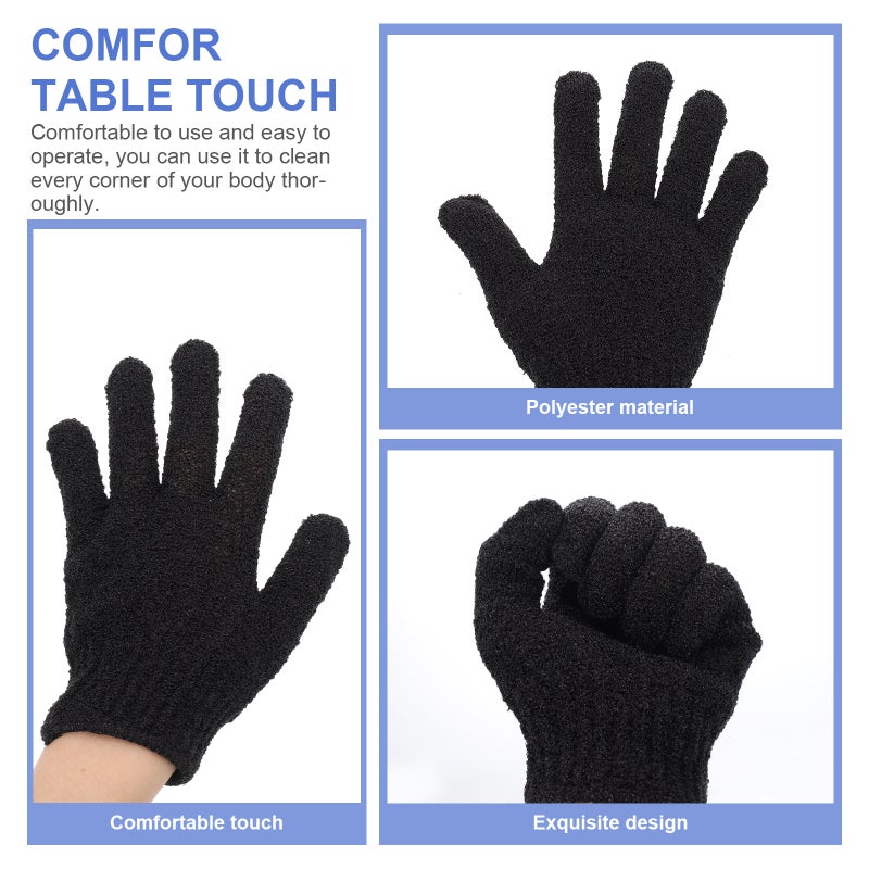 10Pcs Exfoliating Shower Gloves Body Washing Gloves Five-fingers Shower Gloves - Image 3