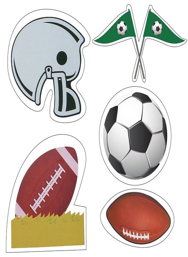 PrettyurParty Pretty Ur Party Football Theme Paper Cutouts for Birthday Parties, Party Supplies, Soccer décor, Birthday Party Decoration Cut-Outs (10 pcs) - Image 1