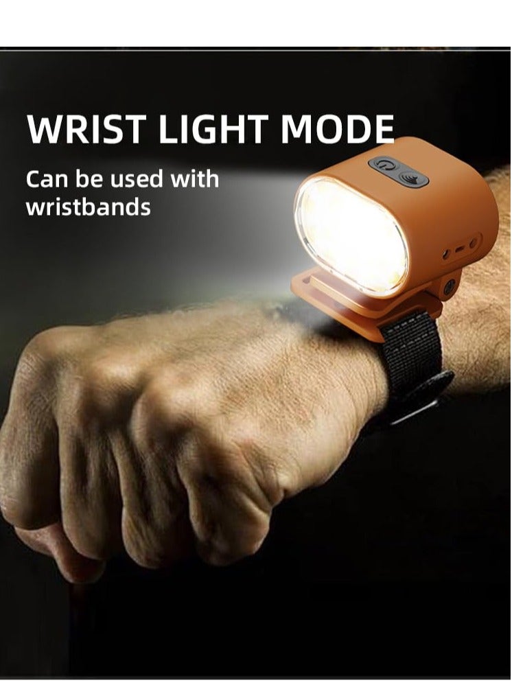 Rechargeable Clip-On Hard Hat Light with Dimmable Magnet, Waterproof Design for Camping, Running, Hunting, Cycling, Fishing, and Emergency Use (Orange) - Image 5