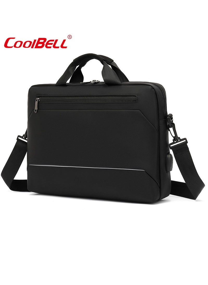 CoolBELL Large Capacity Laptop Bag Multi-Functional Briefcase Black  - Image 2